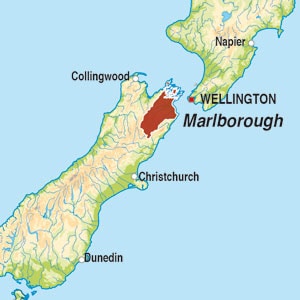 Map showing Marlborough
